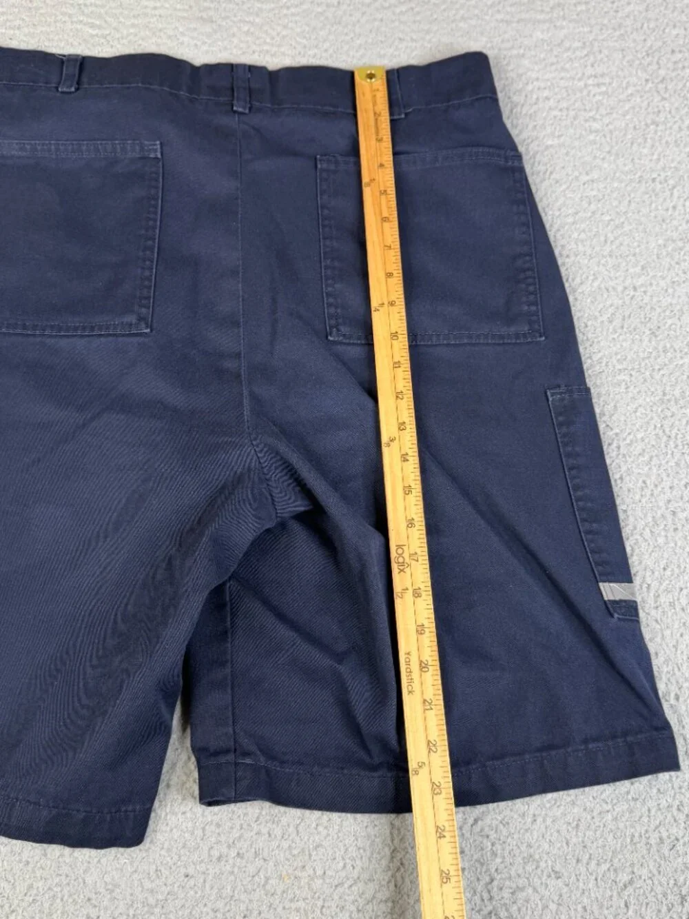 FEDEX Stan Herman Navy Blue Cargo Work Short Reflective Stripe 40 Long FD28042
